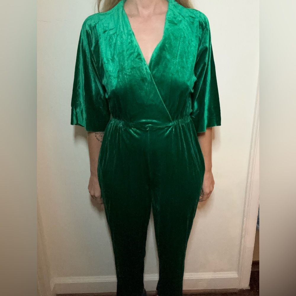 Vtg Vanity Fair Velvet Jumpsuit